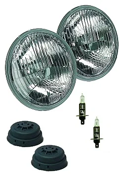 002850811 – HELLA Headlight Conversion Kit, Replaces Sealed Beam Head Light 5.75 Inch Round Standard Lens H4 Bulb Wit...